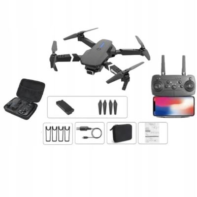 E88 PRO Dual Camera Drone 4K Full HD WIFI Legetøjssvævning 250M Ny Model