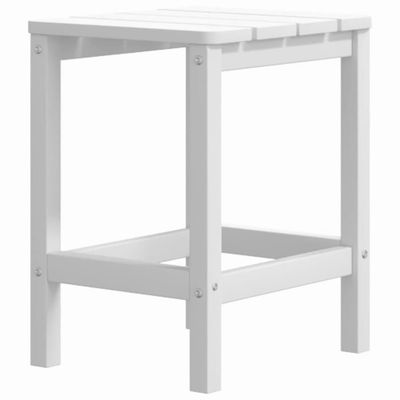 vidaXL Adirondack-havebord 38x38x46 HDPE hvid