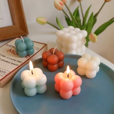 2 -pakk stor/liten DIY -stearinlysekub - stearinlys - Lett form