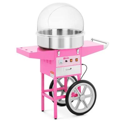 Royal Catering - Kraftfull sockervaddsmaskin med skål i rostfritt stål och värmelåda - 230 V, 1200 W