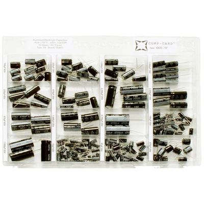NOVA CCC-17 Elektrolyt-kondensator Radialt hållmonterade 16 V, 25 V, 35 V, 63 V 20 % 167 delar