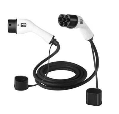 Ladekabel elbil -Type 2 opladningskabel til 1 fase op til 16A, 7-22 kW effekt.