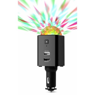 Technaxx Disco billaddare TX-159 Tillåten strömbelastning=2.1 A 12/24 V, 5 V via USB