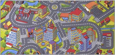 Bil barnmatta SMART CITY 95 x 200 cm