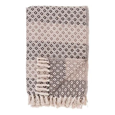 Alanya pläd 130x180cm brun, beige, vit.
