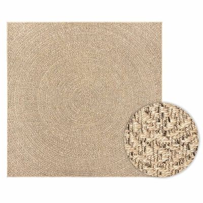 vidaXL Matto ZIZUR 200x200 cm juuttityyli sisä- ja ulkokäyttöön