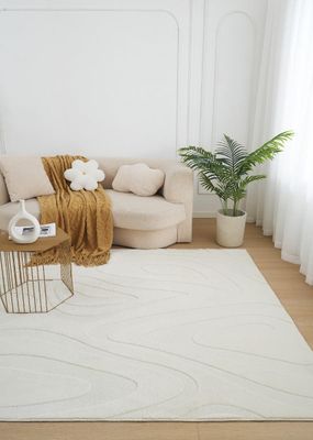 Tvättbar Mjuk Ryamatta Fuzzy Meia Offwhite