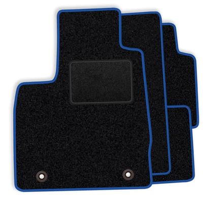 Komplett set med velourmattor som passar Kia Picanto II 2011-2017 - blå detaljer