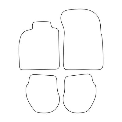 Set med golvmattor i velour som passar Porsche 911 typ 964 1989-1993 - svarta detaljer