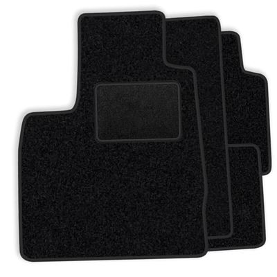 Set med golvmattor i velour som passar Porsche 911 typ 964 1989-1993 - svarta detaljer