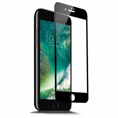 iPhone Se HD -skjermbeskytter karbonfiber herdet glass svart