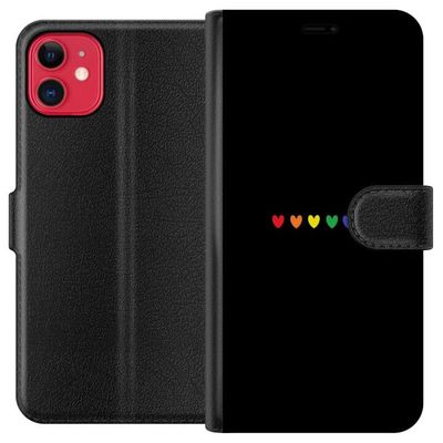 Apple iPhone 11 Lompakkokotelo Ylpeä Sydämet
