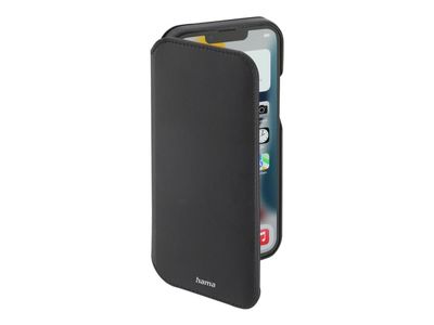 Hama Essential Line MagCase Finest Sense - Lommebok for mobiltelefon - MagSafe-samsvar - fauxlær - svart - for Apple iPhone 13 Pro