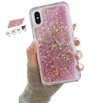 iPhone X/Xs - Moving Glitter 3D Bling Kuori / Suoja