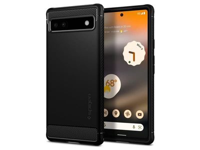Spigen Rugged Armor, Suojus, Google, Pixel 6a, 15,6 cm (6.13"), Musta