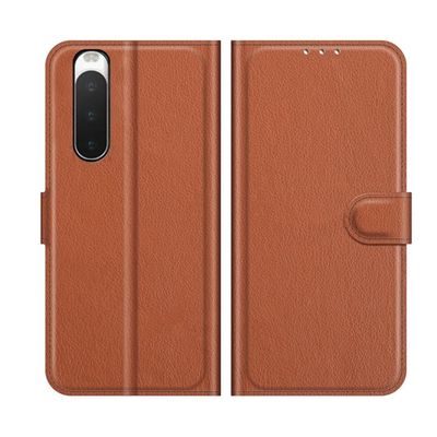 Sony Xperia 10 IV Plånboksfodral med Stativ - Brun