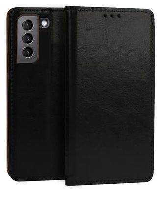 Plånboksfodral Samsung Galaxy S23 Italienskt Läder Svart