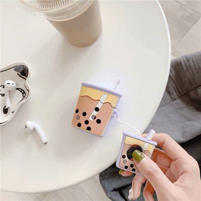 AirPods Pro Skal Boba Milk Tea Silikon - Lila