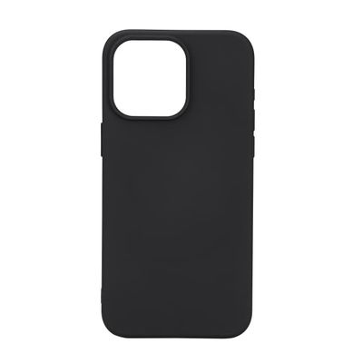 Essentials iPhone 15 Pro Max bakdeksel i silikon, svart