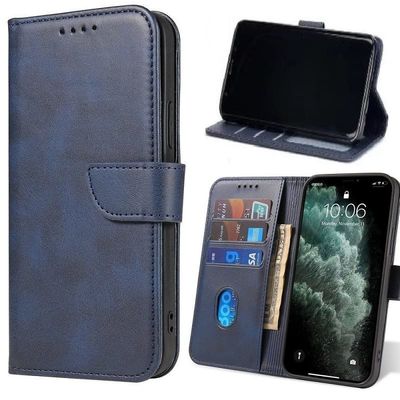Samsung Galaxy A55 5G Book Case Fodral Mobilplånbok marinblå
