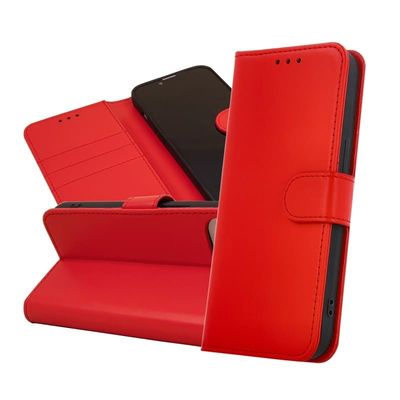 Samsung Galaxy A55 5G Book Case Fodral Mobilplånbok röd