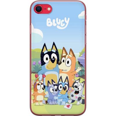Apple iPhone 8 Gjennomsiktig deksel Bluey mobildeksel med hele familien i fargerikt design