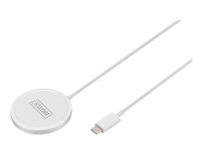 Digitus - Trådløs ladepute - magnetisk - 15 watt - 2 A - hvit - for Apple Wireless Charging Case; AirPods; AirPods Pro; iPhone 12, 13, 14; Watch