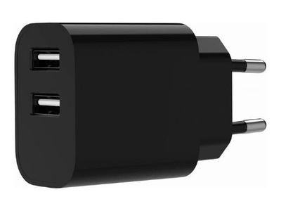 Gembird - Strømadapter - universal - 12 watt - 2.4 A - 2 utgangskontakter (USB) - svart
