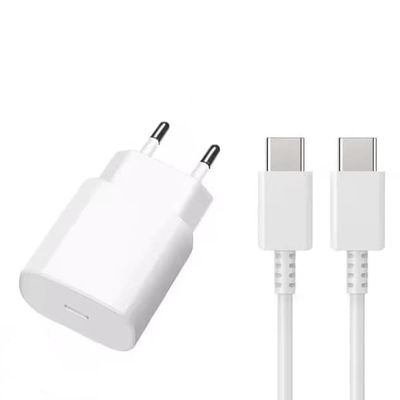 Oplader til Samsung 25W Adapter + 2M Kabel - Hvid