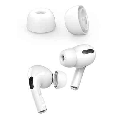 Ahastyle 1 Par AirPods Pro 2 Pluppar i Silikon Vit Small