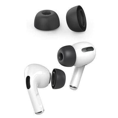 Ahastyle 1 Par AirPods Pro 2 Pluppar i Silikon Svart Medium