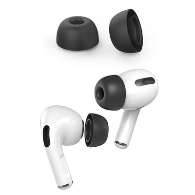 Ahastyle 1 Par AirPods Pro 2 Pluppar i Silikon Svart Medium