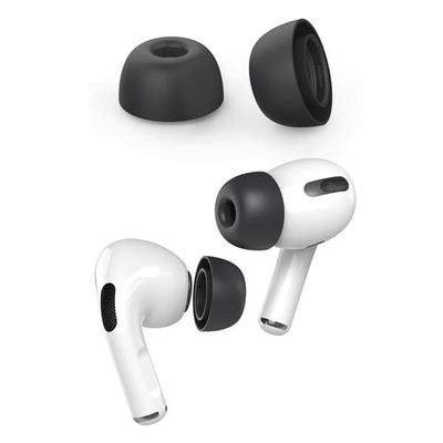 Ahastyle 1 Par AirPods Pro 2 Pluppar i Silikon Svart Small