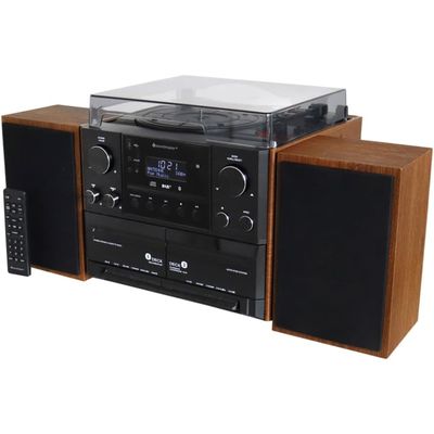 Soundmaster Stereoanlegg MCD5600 med DAB+/FM-radio, CD/MP3, platespiller, dobbel kassett, USB, Bluetooth