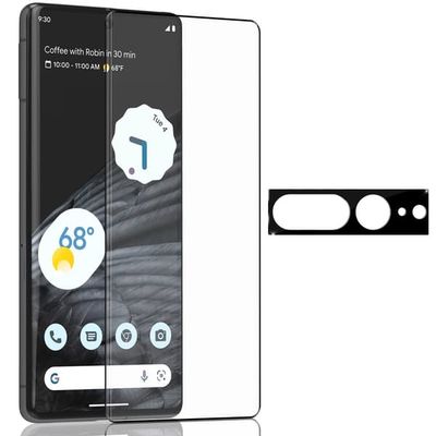 1-Pack Google Pixel 7 Pro Skærmbeskyttelse & 1-Pack linsebeskyttelse - Hærdet Glas 9H - Super kvalitet 3D