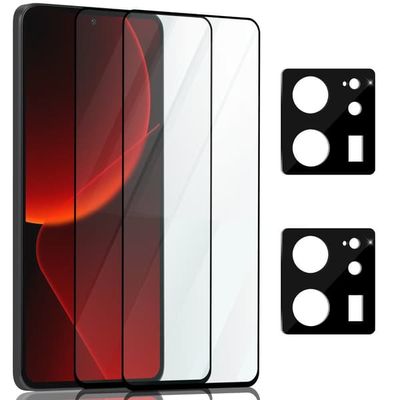 2-Pack Xiaomi 13T Pro Skærmbeskyttelse & 2-Pack linsebeskyttelse - Hærdet Glas 9H - Super kvalitet 3D