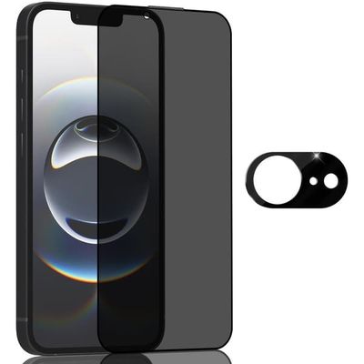 1-Pack Iphone 16E Privacy Skærmbeskyttelse & 1-Pack linsebeskyttelse - Hærdet Glas 9H - Super kvalitet 3D