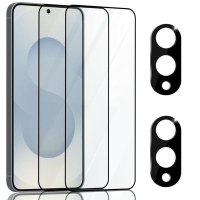 2-Pack Samsung S25 Edge Skærmbeskyttelse & 2-Pack linsebeskyttelse - Hærdet Glas 9H - Super kvalitet 3D