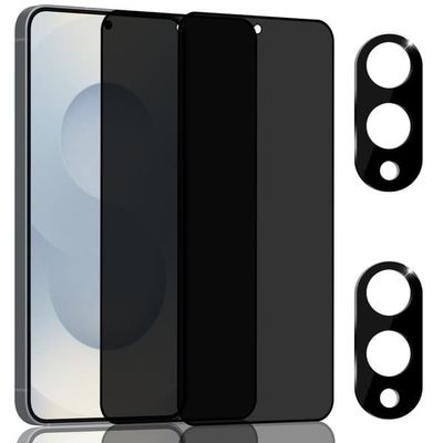 2-Pack Samsung S25 Edge Privacy Skærmbeskyttelse & 2-Pack linsebeskyttelse - Hærdet Glas 9H - Super kvalitet 3D