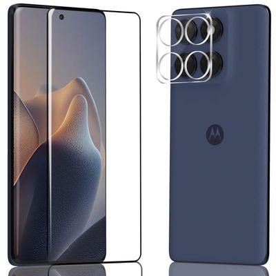 1-Pack Motorola Edge 60 Fusion Skærmbeskyttelse & 1-Pack linsebeskyttelse - Hærdet Glas 9H - Super kvalitet 3D