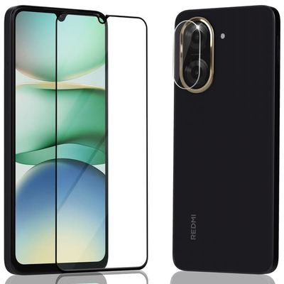 1-Pack Xiaomi Redmi A5 Skærmbeskyttelse & 1-Pack linsebeskyttelse - Hærdet Glas 9H - Super kvalitet 3D