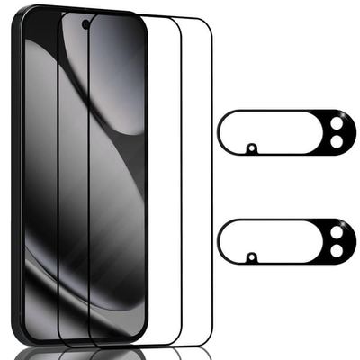 2-Pack Google Pixel 10 Pro Skærmbeskyttelse & 2-Pack linsebeskyttelse - Hærdet Glas 9H - Super kvalitet 3D