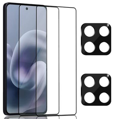 2-Pack Motorola Moto G86 Power Skærmbeskyttelse & 2-Pack linsebeskyttelse - Hærdet Glas 9H - Super kvalitet 3D