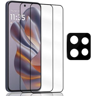 2-Pack Motorola Edge 60 Neo Skærmbeskyttelse & 1-Pack linsebeskyttelse - Hærdet Glas 9H - Super kvalitet 3D