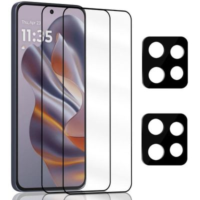 2-Pack Motorola Edge 60 Neo Skærmbeskyttelse & 2-Pack linsebeskyttelse - Hærdet Glas 9H - Super kvalitet 3D