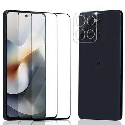 2-Pack Motorola Moto G56 Skærmbeskyttelse & 1-Pack linsebeskyttelse - Hærdet Glas 9H - Super kvalitet 3D