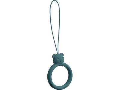 Hurtel Silikon telefonsnor, bamseanheng, grønn fingerring