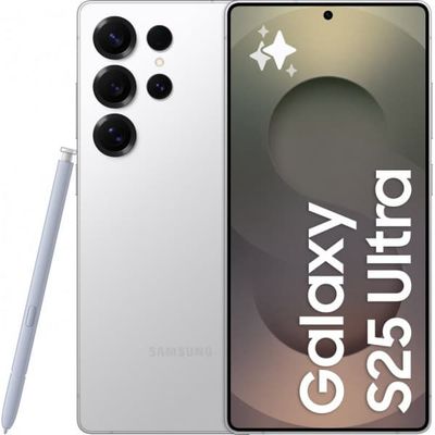 Samsung Galaxy S25 Ultra 5G telefon, 256/12 GB, Titanium hvid sølv