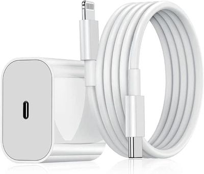 iPhone Adapter Oplader + Kabel 20W USB-C Hurtig oplader