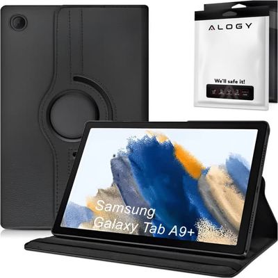 Fodral till Samsung Galaxy Tab A9 Plus 2023 11 X210X215X216 roterande skal med flik för surfplattan Fodral Alogy Svart